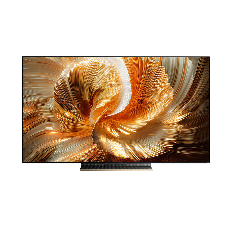 Dreame S100 mini LED 4K TV with gold abstract flower display