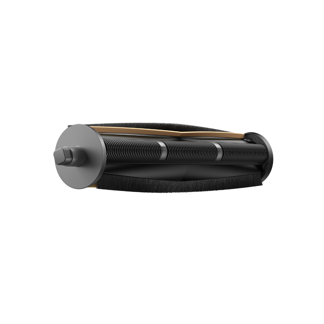 TriCut Roller Brush 2.0 Seitenansicht mit schwarzen Borsten und Rippenwalze