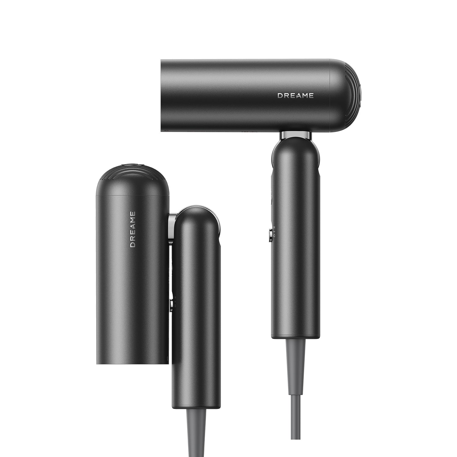 Dreame Pocket Uni Pure black hair dryer, compact body and vent opening