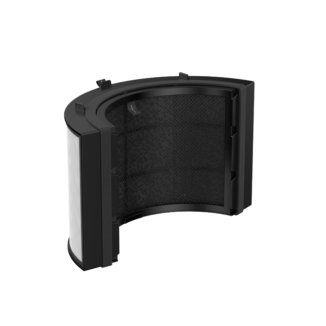 PM10 HEPA filter cartridge with white pleated sides and dark mesh prefilter