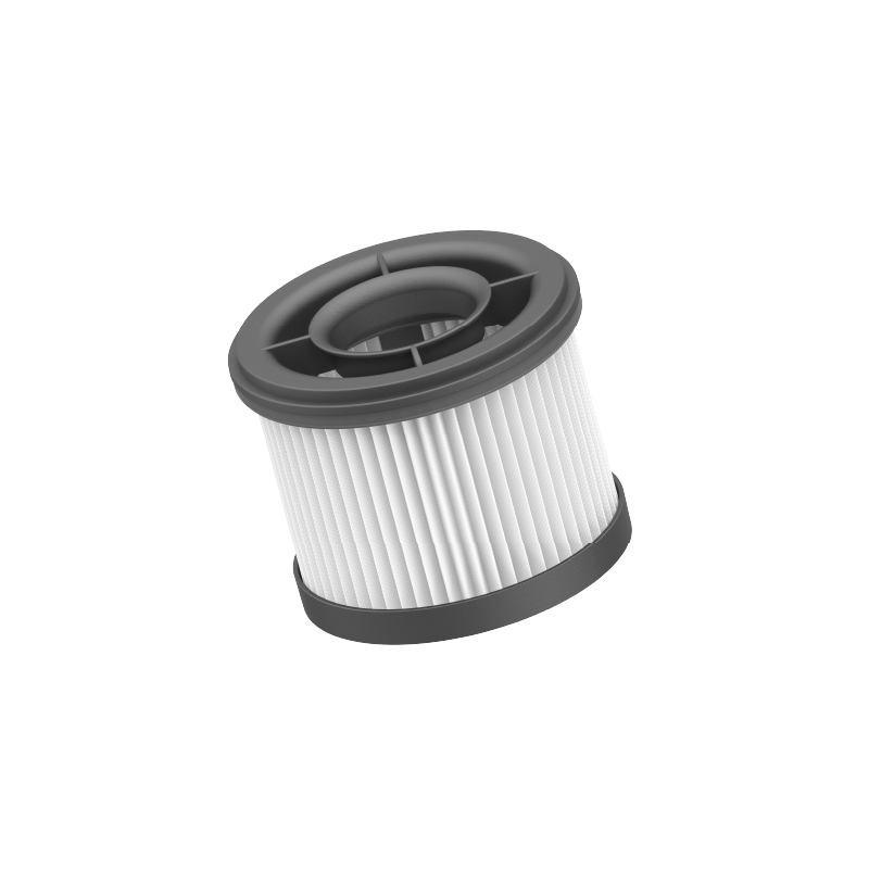 Pleated filter cartridge with dark gray rim for stick vacuum accessories