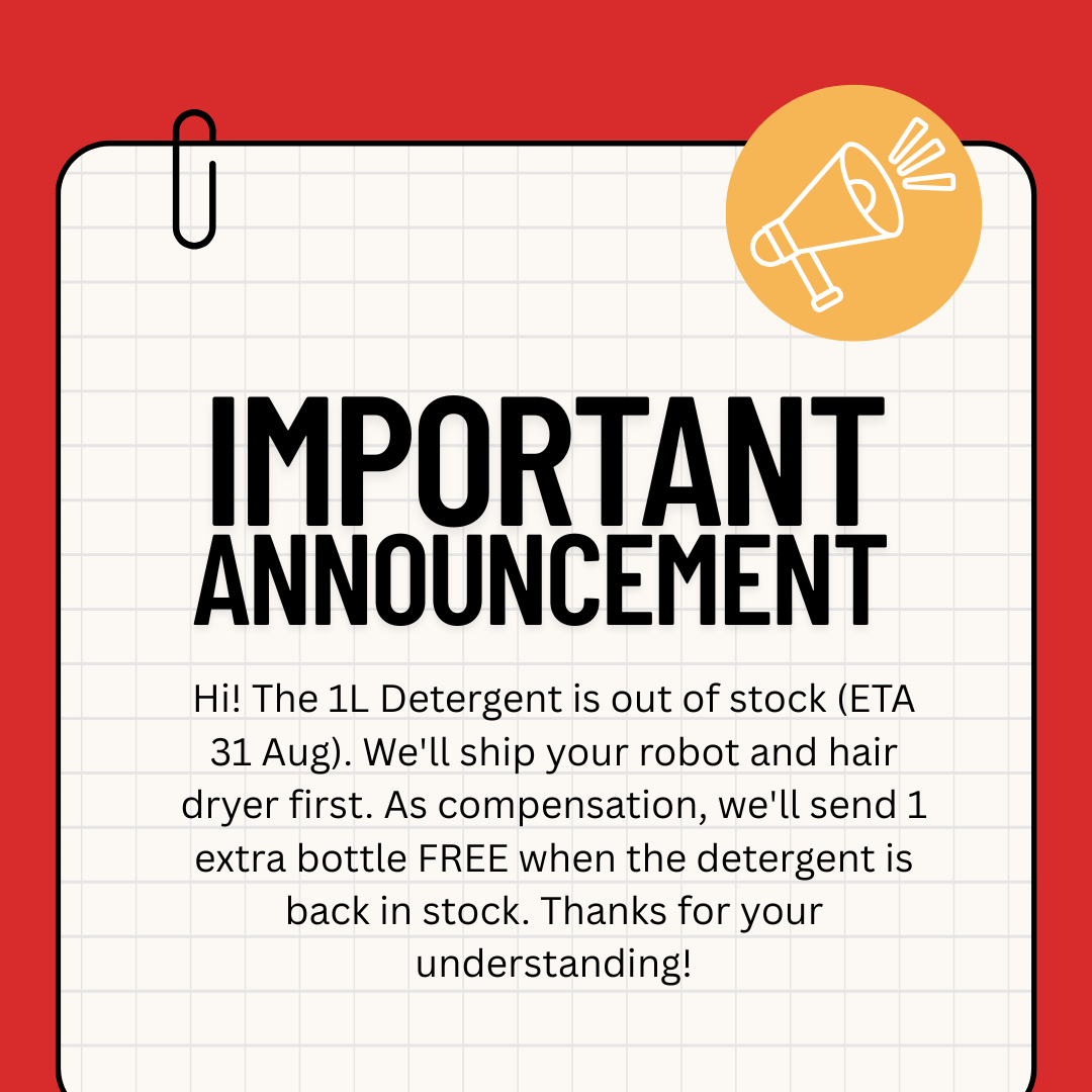 Important announcement card with megaphone icon and store update text