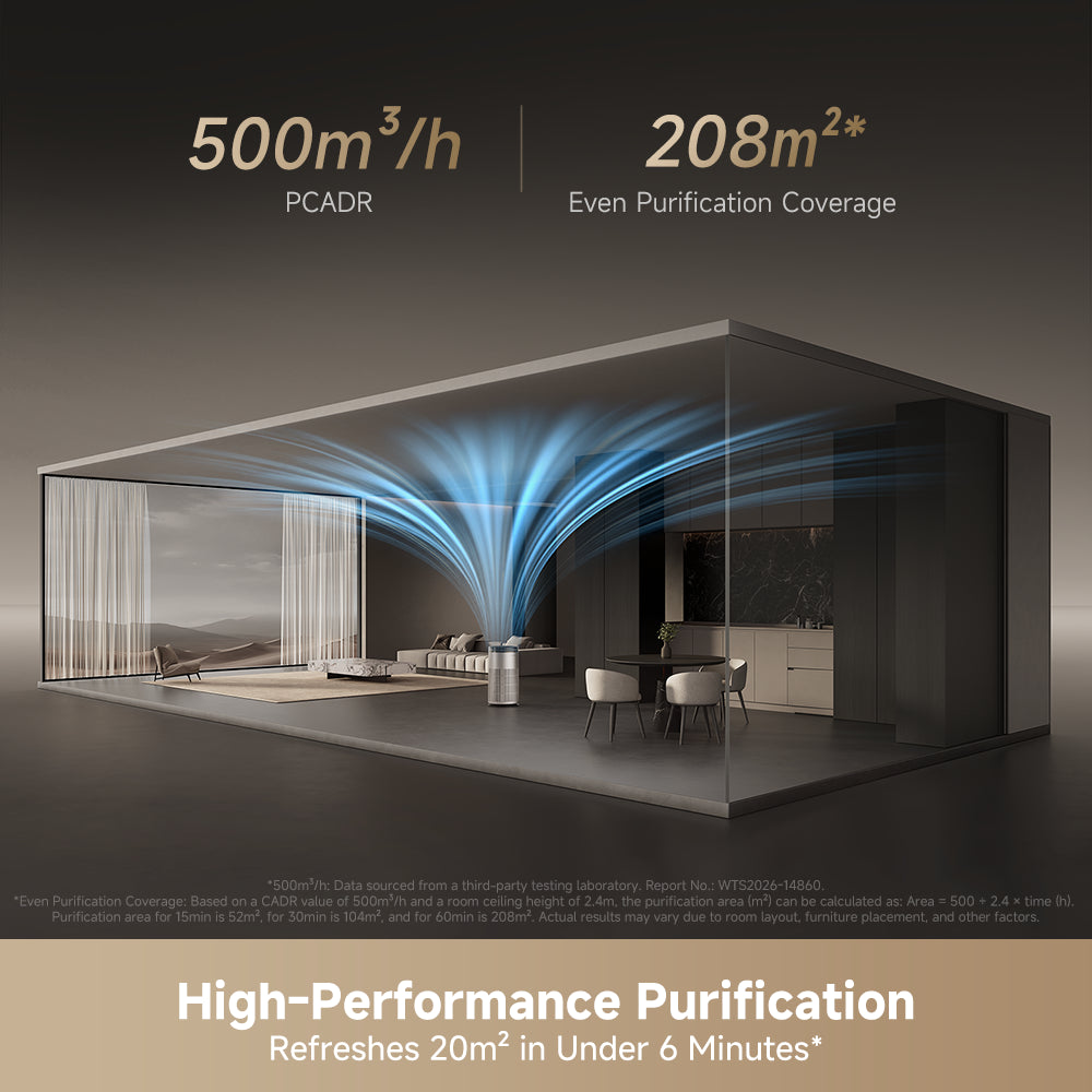 Dreame TP20 air purifier with visible top housing and front grille on a base.
