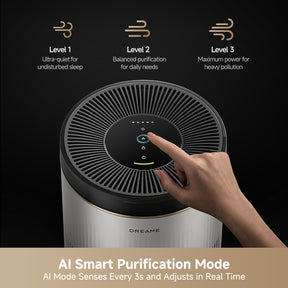 Dreame TP20 air purifier with top control panel and front air intake grille.