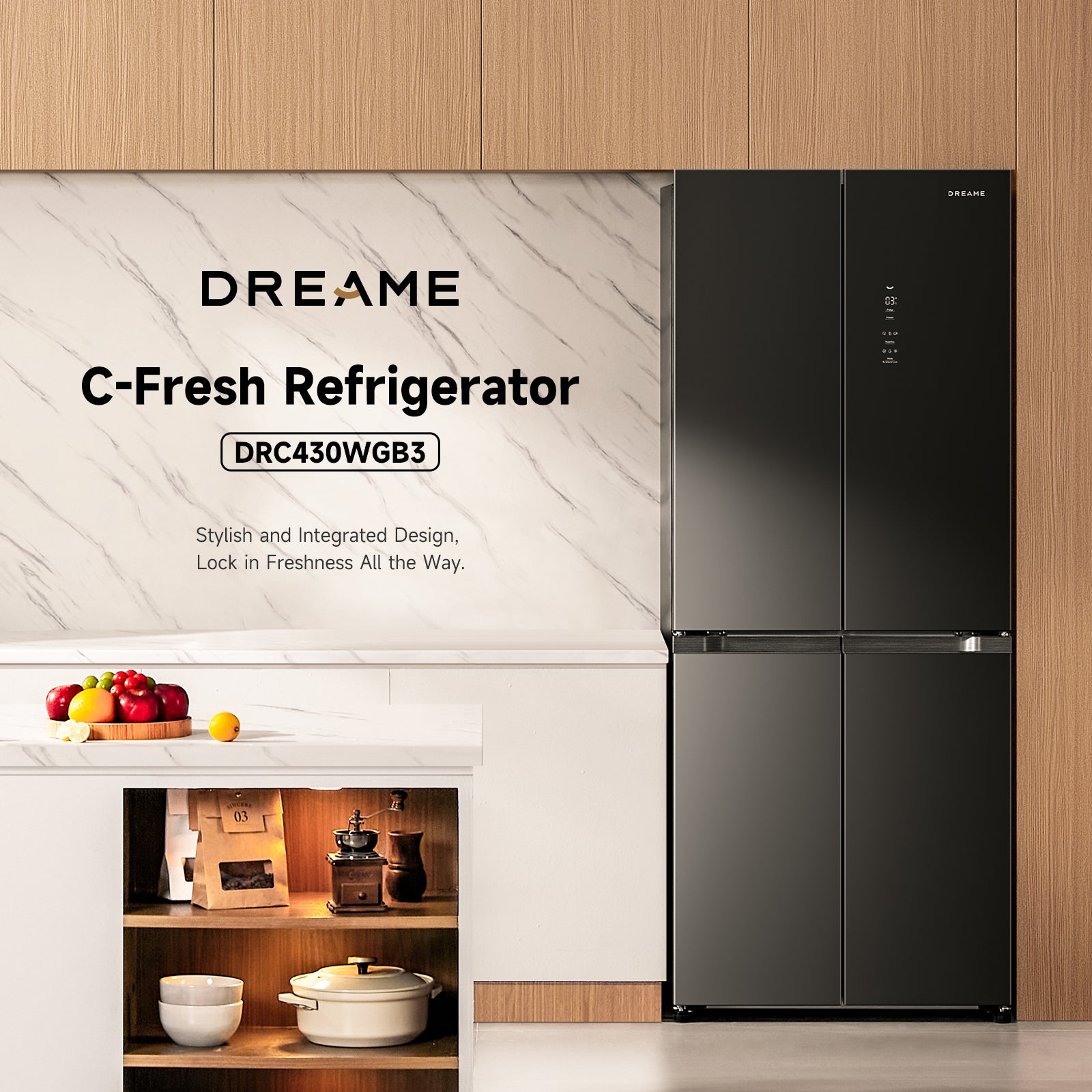 (Deposit Only) Dreame C-Fresh Side By Side Refrigerator 430L