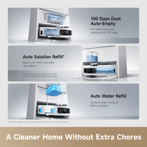 Dreame Aqua 10 Roller AE robot vacuum—auto dust and auto water refill compartments