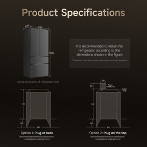 (DEPOSIT ONLY) Dreame Z Fresh Side By Side Refrigerator