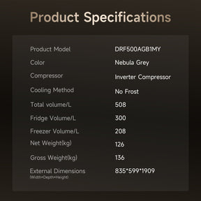 (DEPOSIT ONLY) Dreame Z Fresh Side By Side Refrigerator