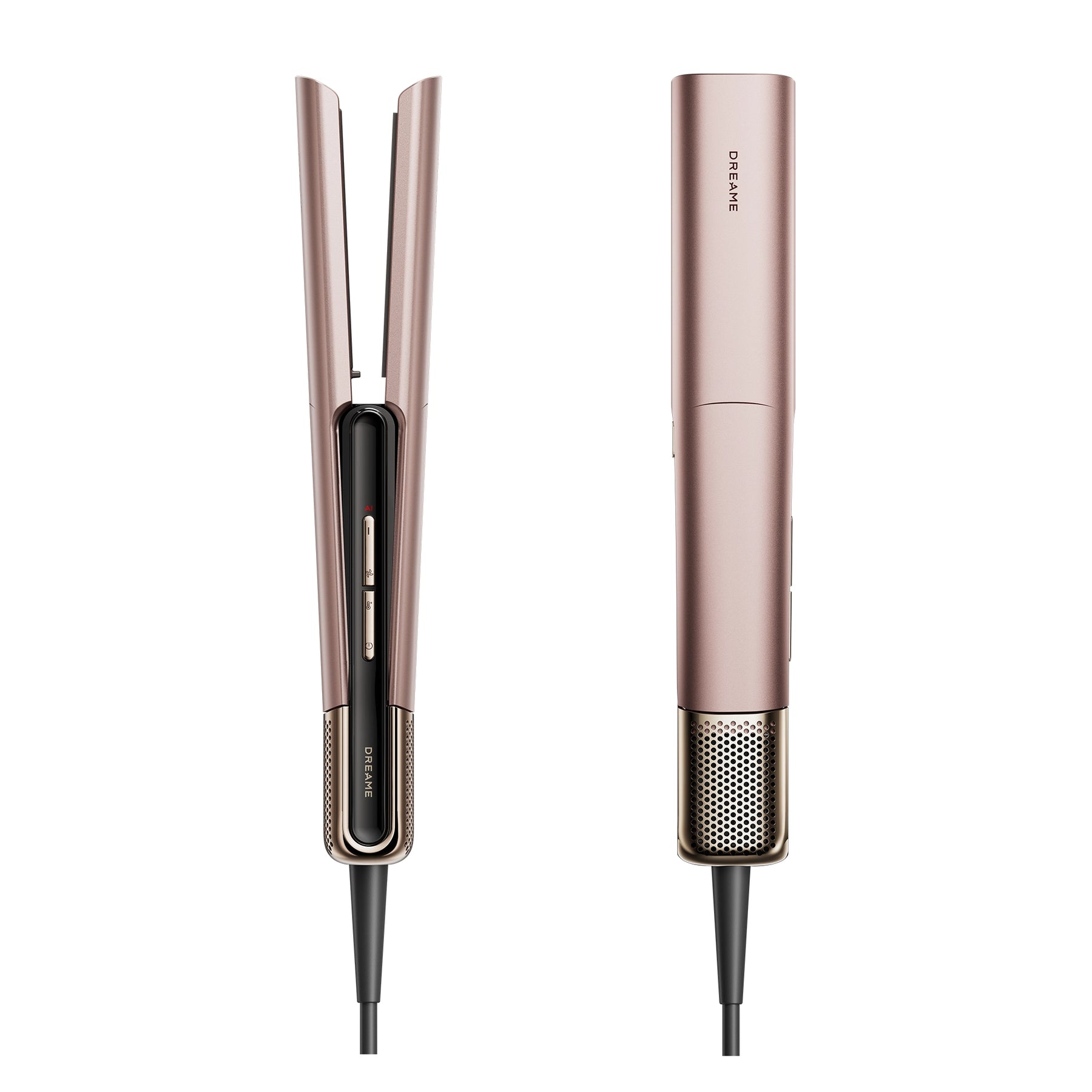 Dreame Aero air straightener, rose-gold plates and vented barrel