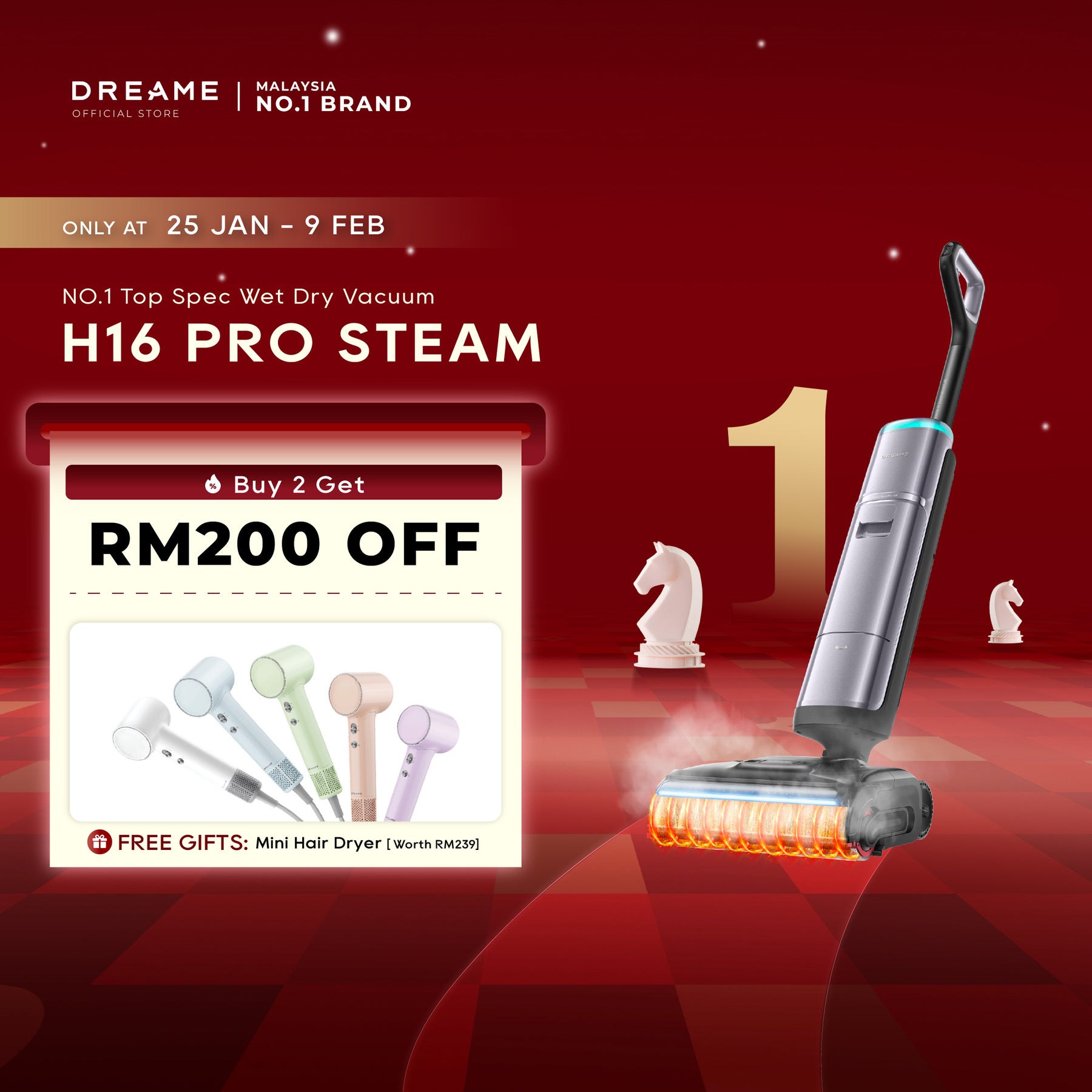Dreame H16 Pro Steam Vacuum Cleaner