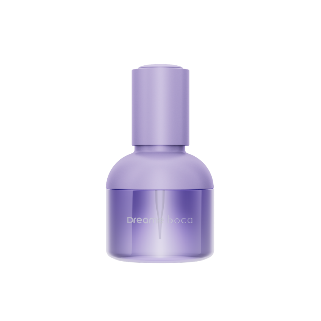 Dreame Boca hair care essence bottle, lavender with lavender pump cap