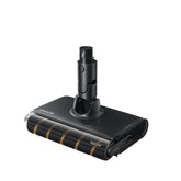 Stick vacuum motorized floor brush with dark housing and rotating roller