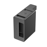Dark gray detergent compartment dock with open top slot