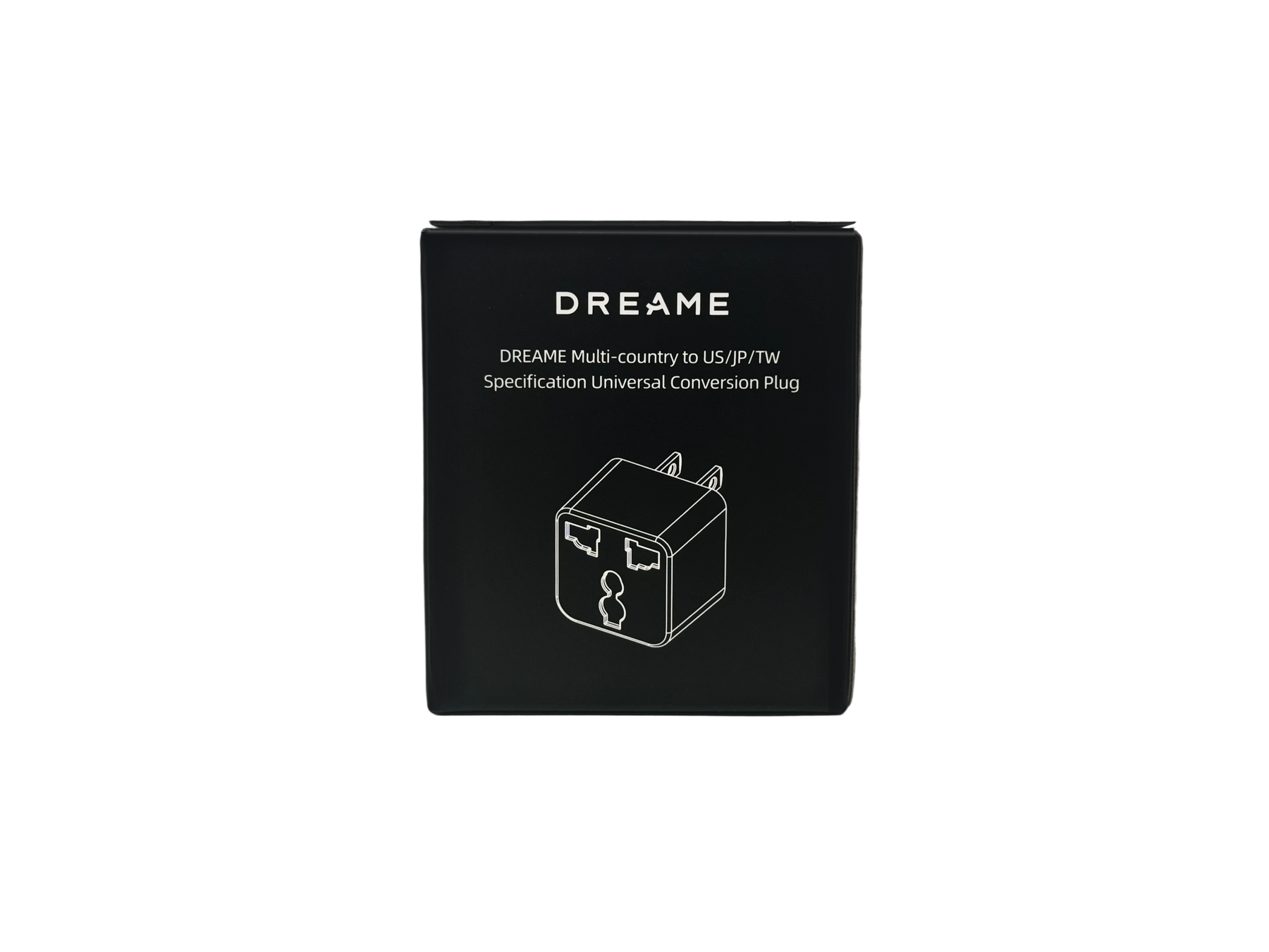 Black travel adapter box with Dreame logo and multi-country universal plug diagram