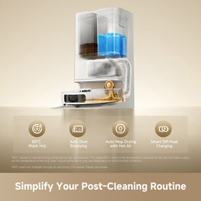 Robot vacuum charging dock with wash and auto mop drying station