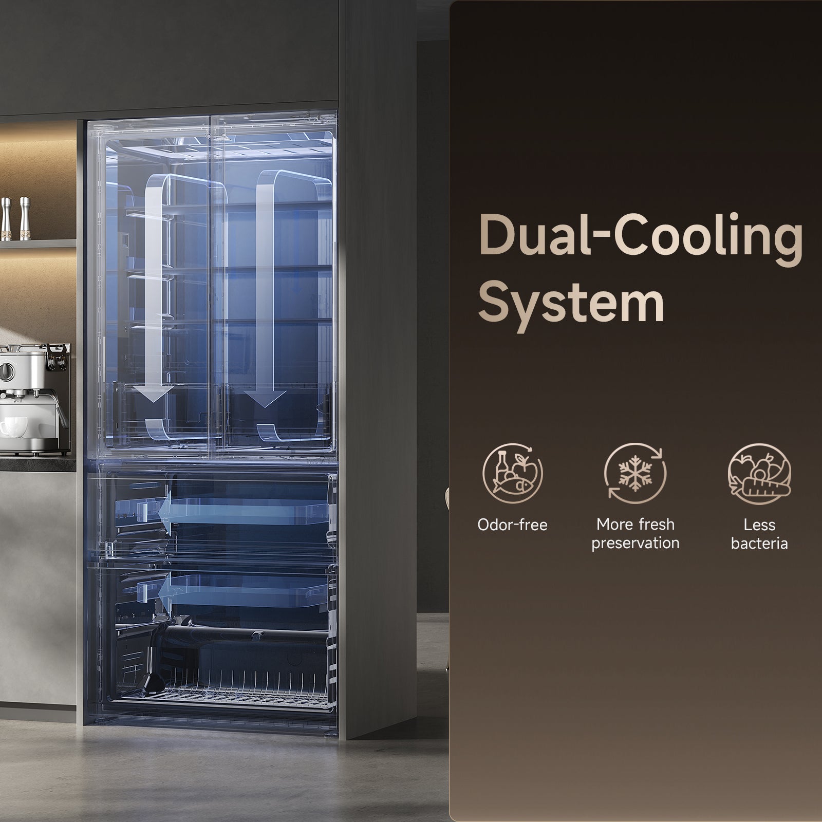 (DEPOSIT ONLY) Dreame Z Fresh Side By Side Refrigerator