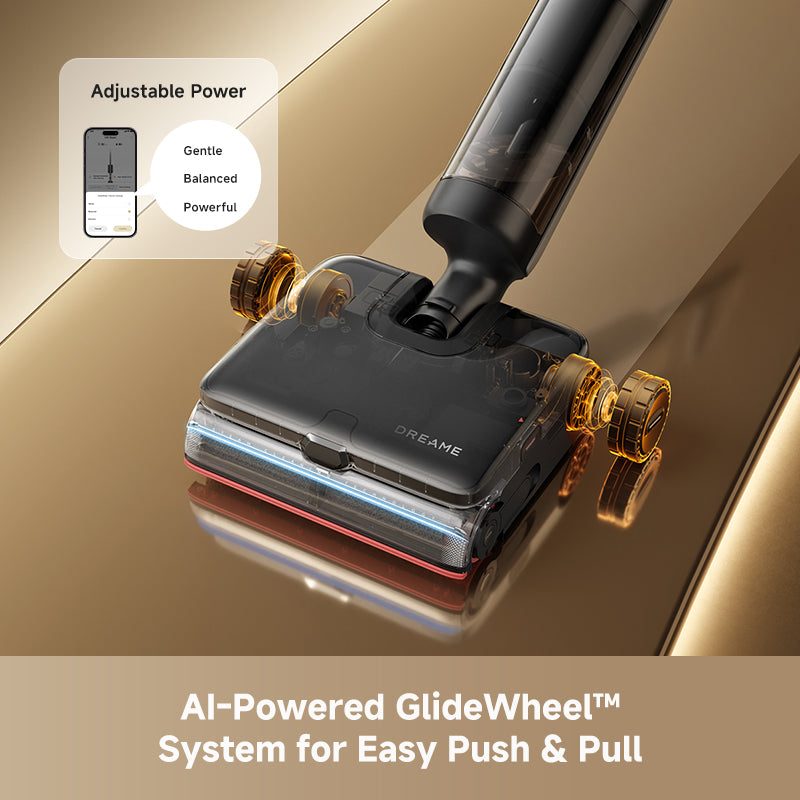 Dreame H16 wet dry vacuum floor nozzle with spinning brushes and viewing window