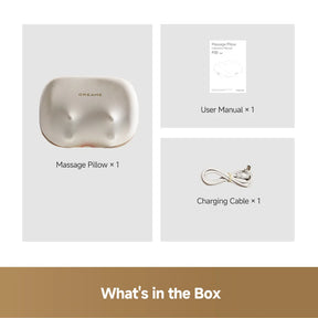 What’s in the box for Dreame P30 massage pillow: pillow and charging cable