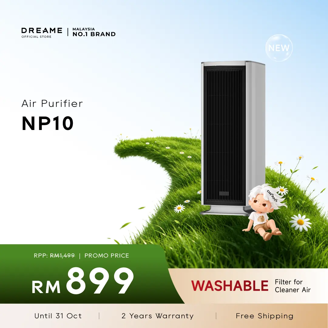 Dreame NP10 air purifier with black front grille