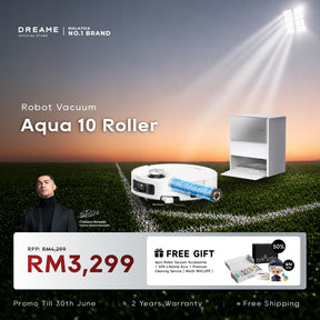 Dreame Aqua 10 roller robot vacuum with blue cleaning roller