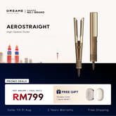 Dreame AeroStraight high-speed hair styler with two slim straightening plates