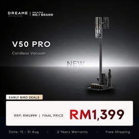 Cordless stick vacuum cleaner with floor brush head and clear dust canister