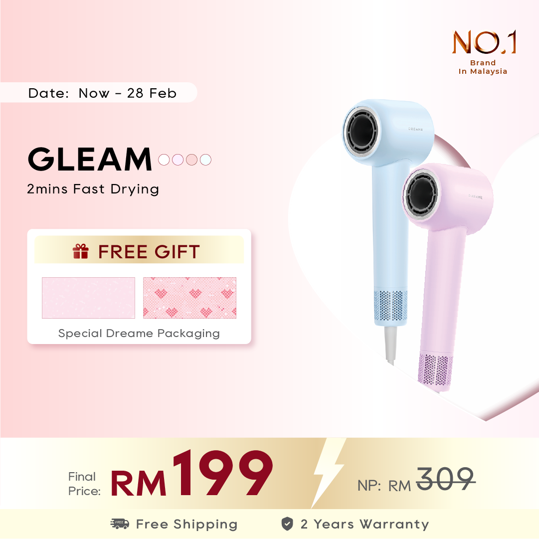 Dreame Gleam High Speed Hair Dryer with Smoothing Nozzle