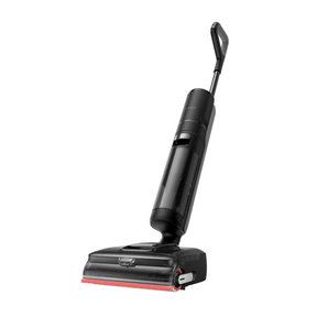 Wet dry foam wash vacuum, black cordless stick with red-edge floor brush head