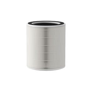 White air purifier filter cartridge with top intake opening