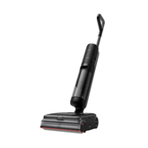 Black steam wet dry vacuum upright with wide floor brush and nozzle