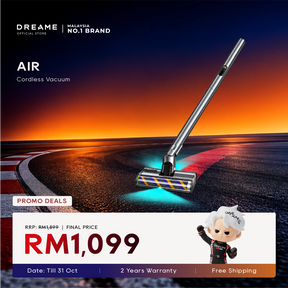 Dreame Air cordless vacuum cleaner with floor brush head, upright stick design