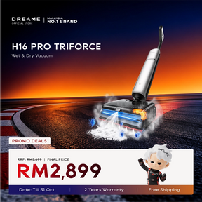 Dreame wet/dry vacuum cleaner with upright stick and front cleaning nozzle