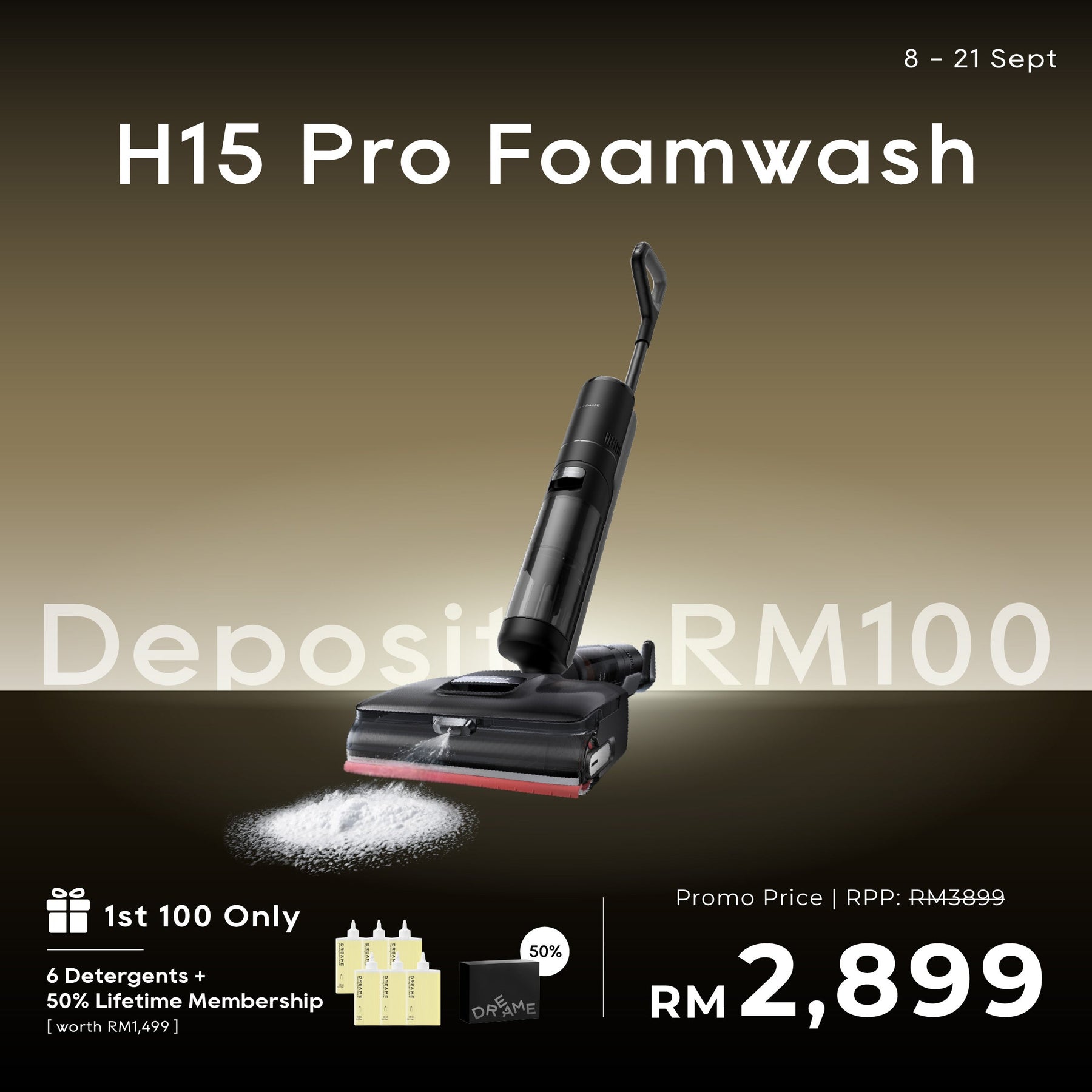 Dreame H15 Pro Foam Wash Wet Dry Vacuum Dreame MY