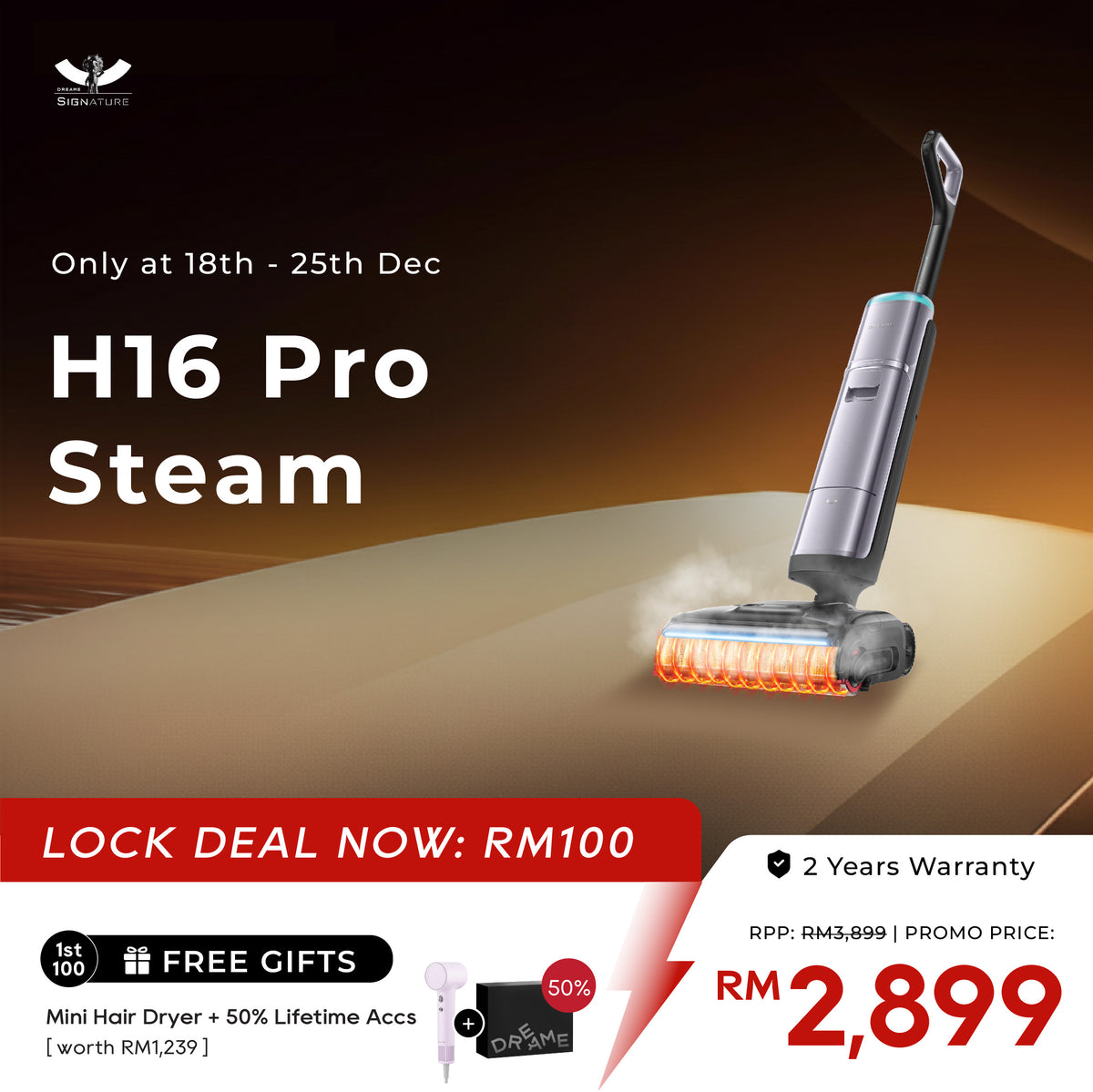 (Deposit Only) Dreame H16 Pro Steam Vacuum Cleaner