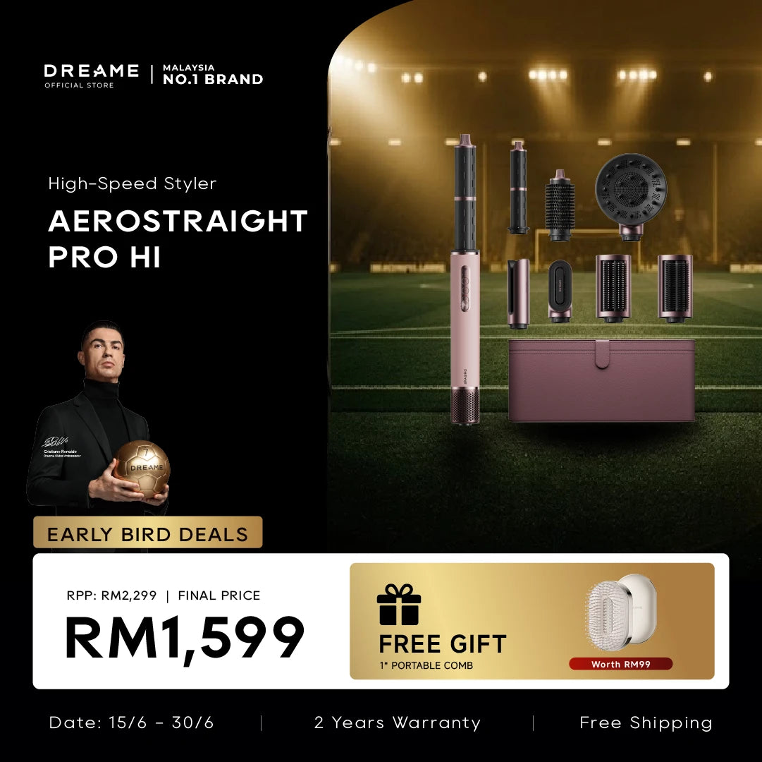 Dreame AirStyle Pro Hi high-speed styler with multiple attachments and storage case