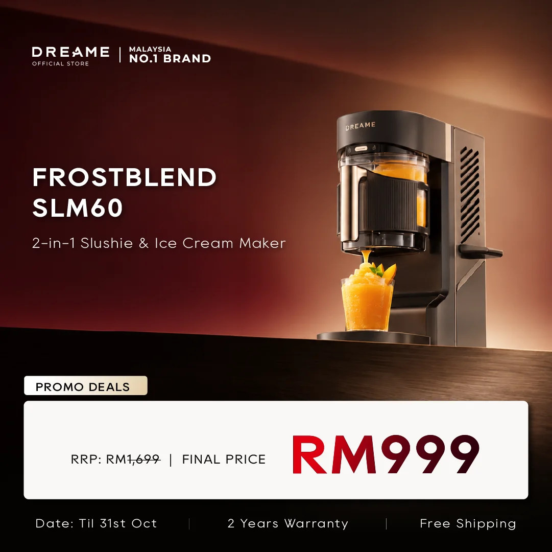 Stainless steel 2-in-1 slushie and ice cream maker with clear blender cup