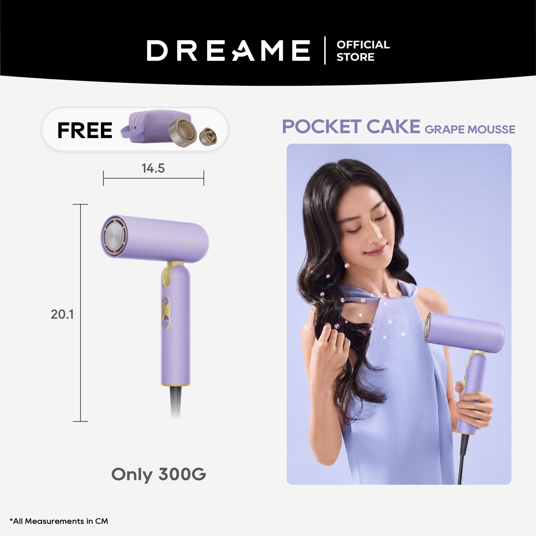 Dreame Pocket Cake High Speed Hair Dryer