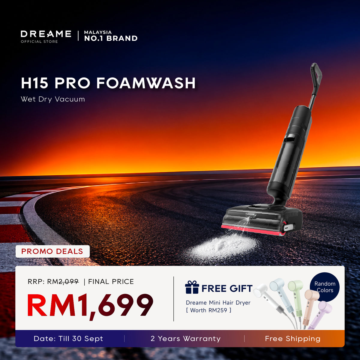 Dreame H15 Pro Foam Wash Wet Dry Vacuum