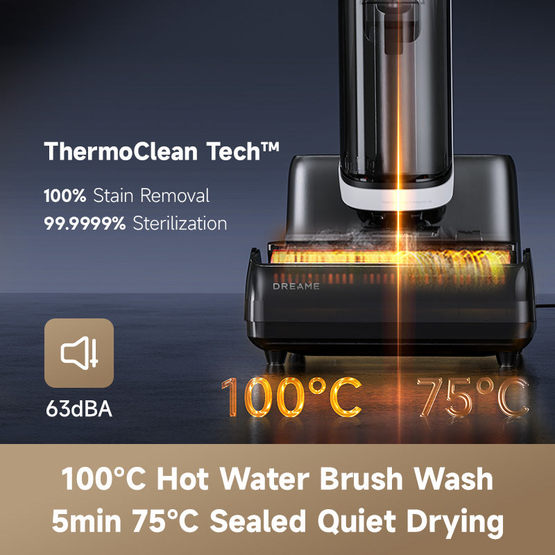 Resilient scraper at brush edges for tangle-free cleaning, wet vacuum head