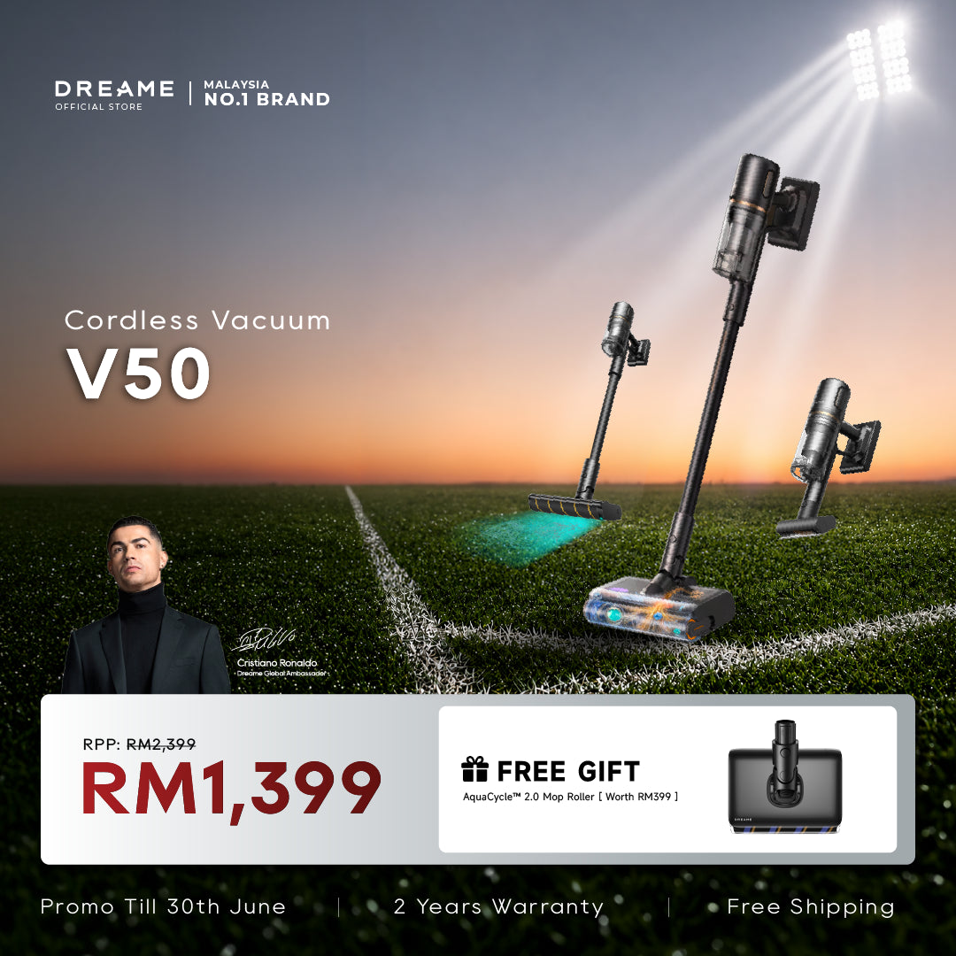 Black cordless vacuum cleaner with floor brush head