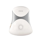 Back and waist massager cushion with white top and gray ribbed side