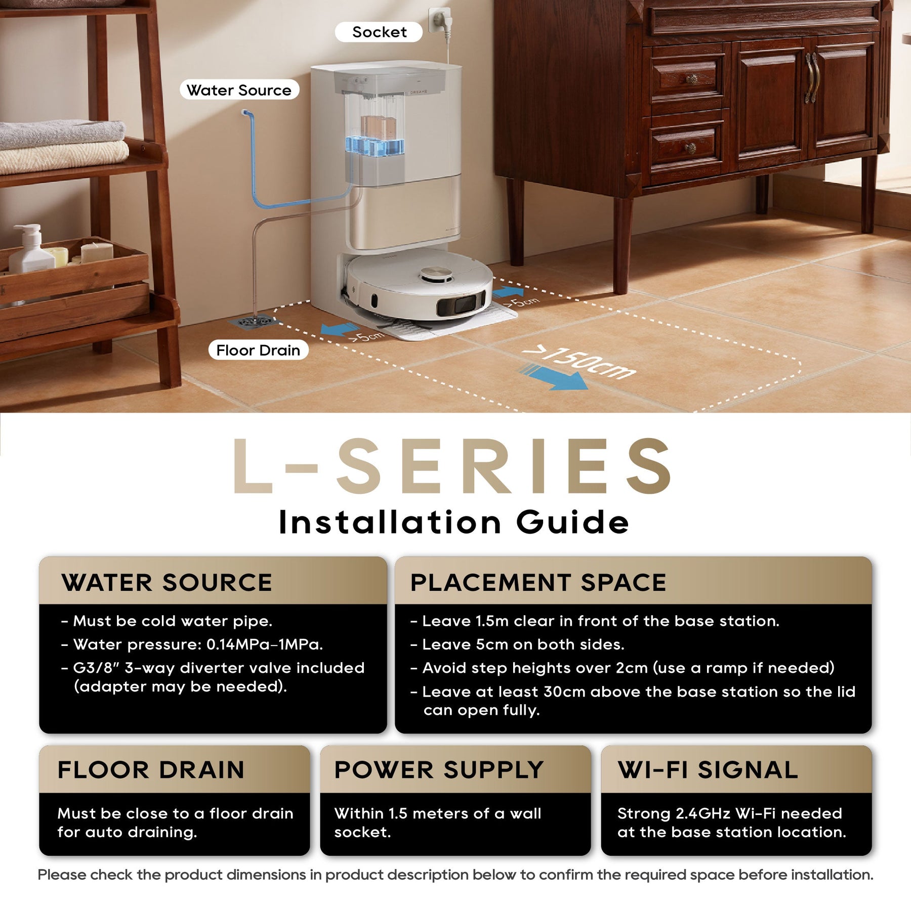 Dreame Robot Vacuum Smart Watekit Module included Onsite Installtion Dreame MY