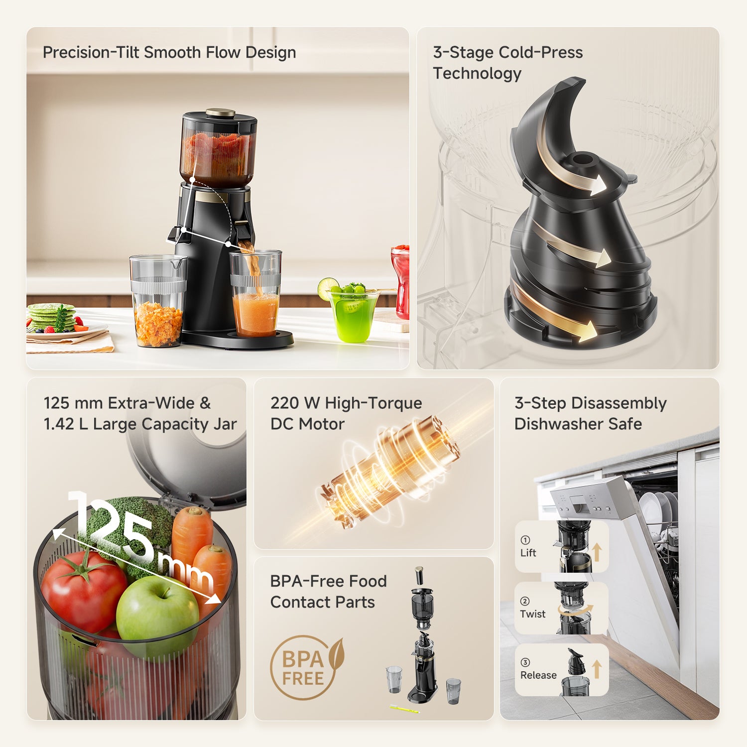 Dreame SJ30 FlowNutri Tilt Slow Juicer