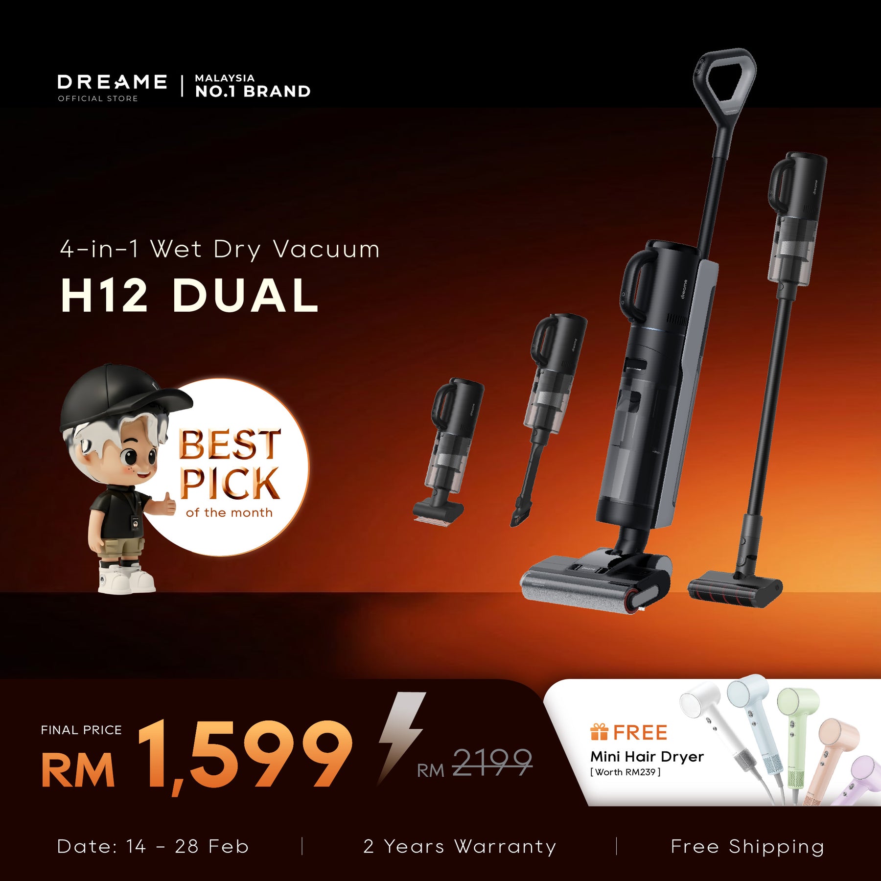 Dreame H12 Dual Wet Dry Vacuum