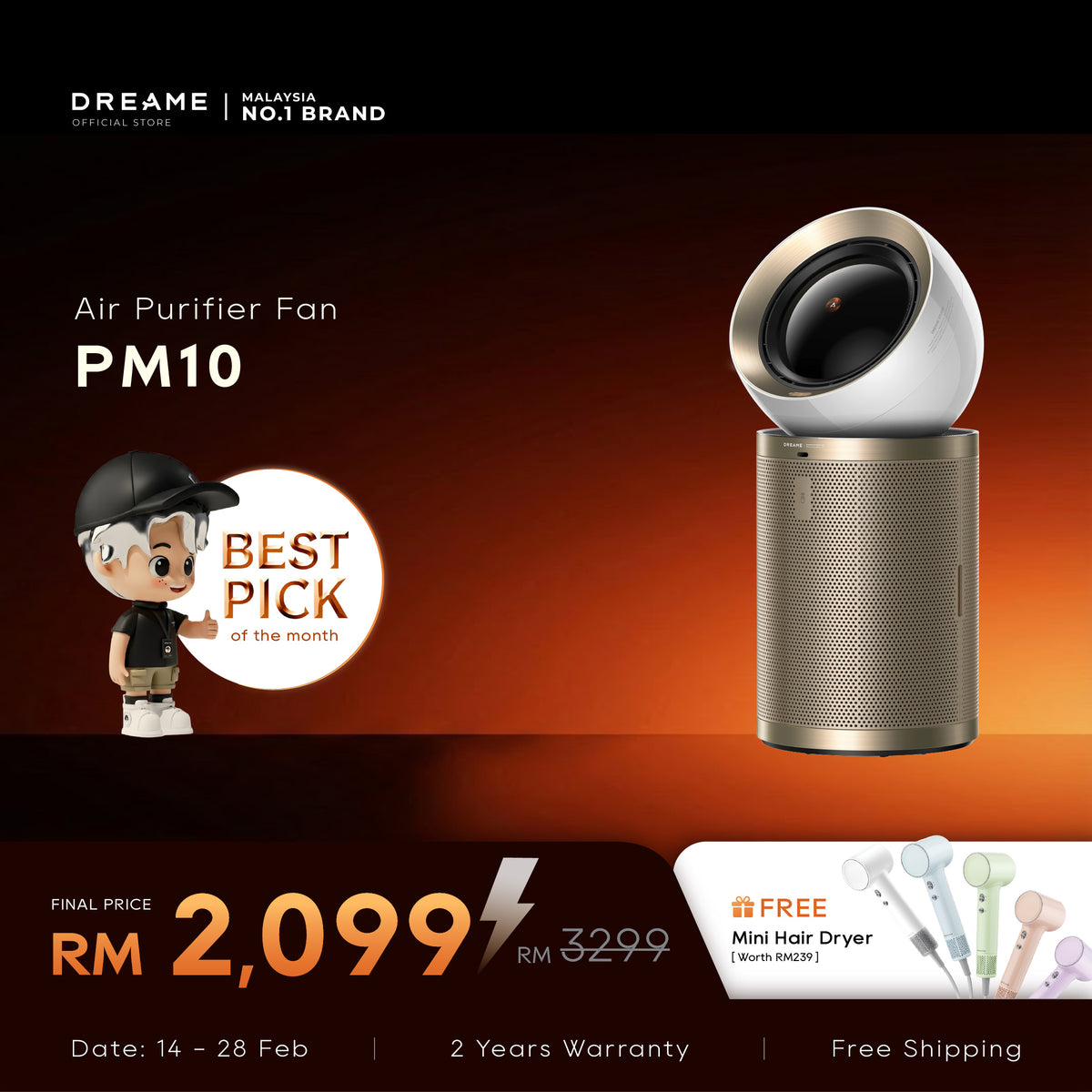 Dreame AirPursue PM10 HEPA Purifier