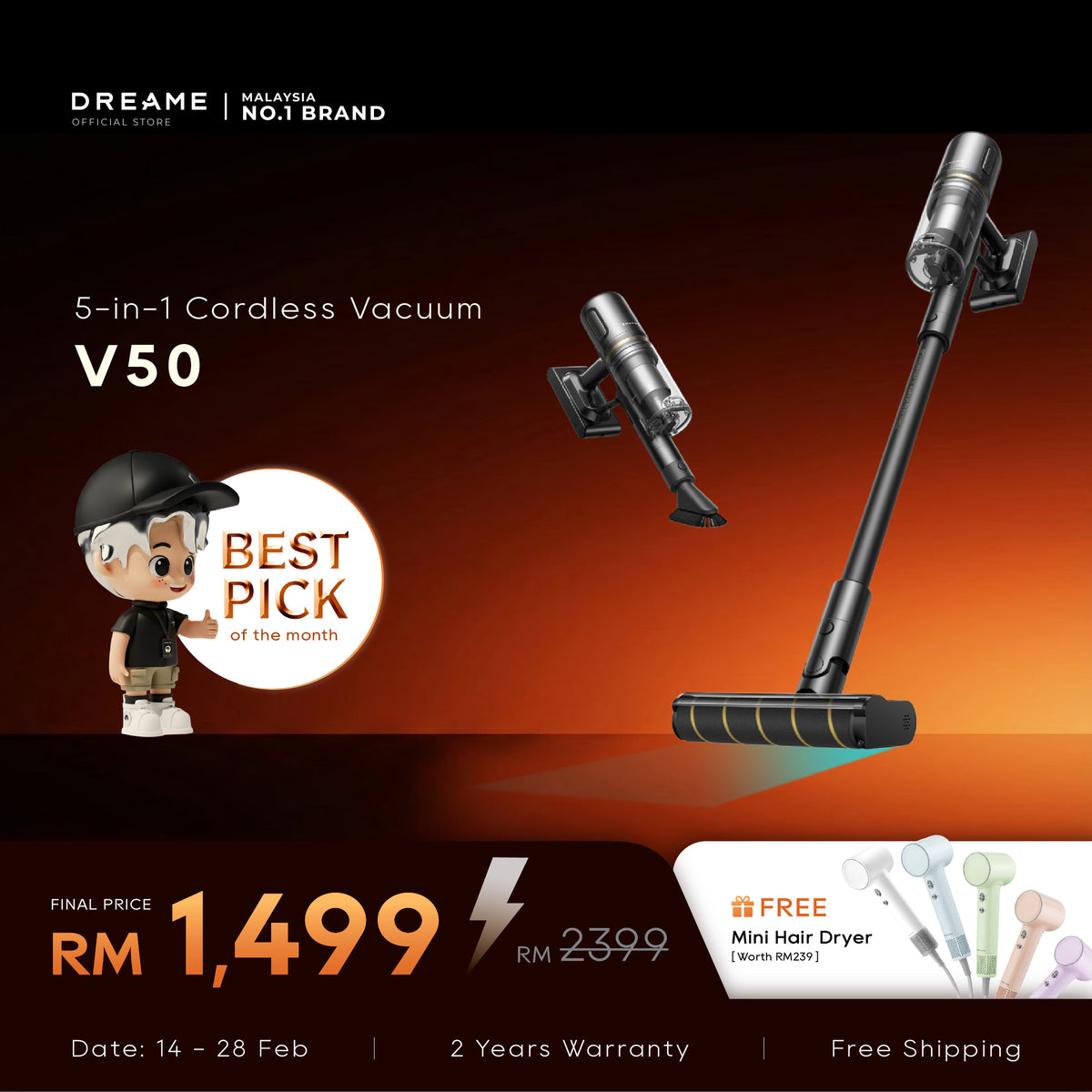 Dreame V50 Cordless Vacuum Cleaner