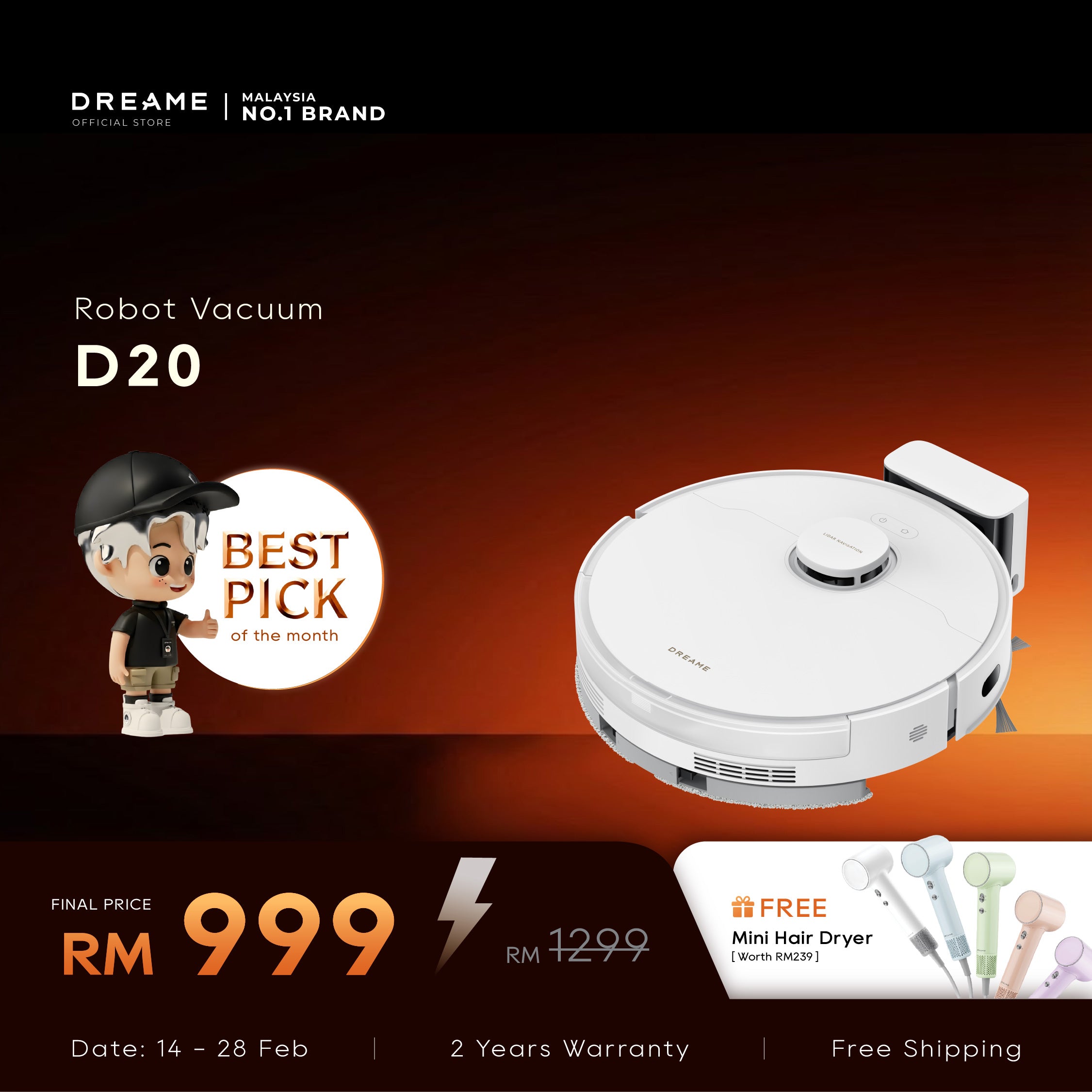 Dreame D20 Robot Vacuum