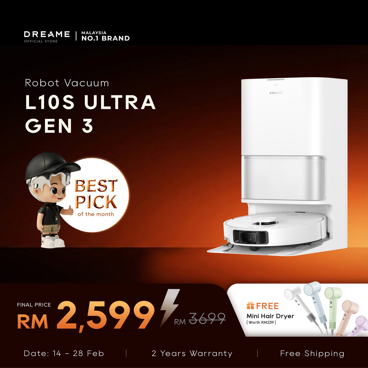 Dreame L10s Ultra Gen 3 Robot Vacuum