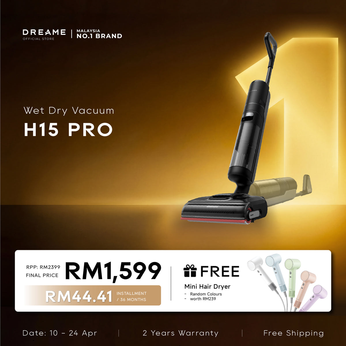 Dreame H15 Pro Wet Dry Vacuum