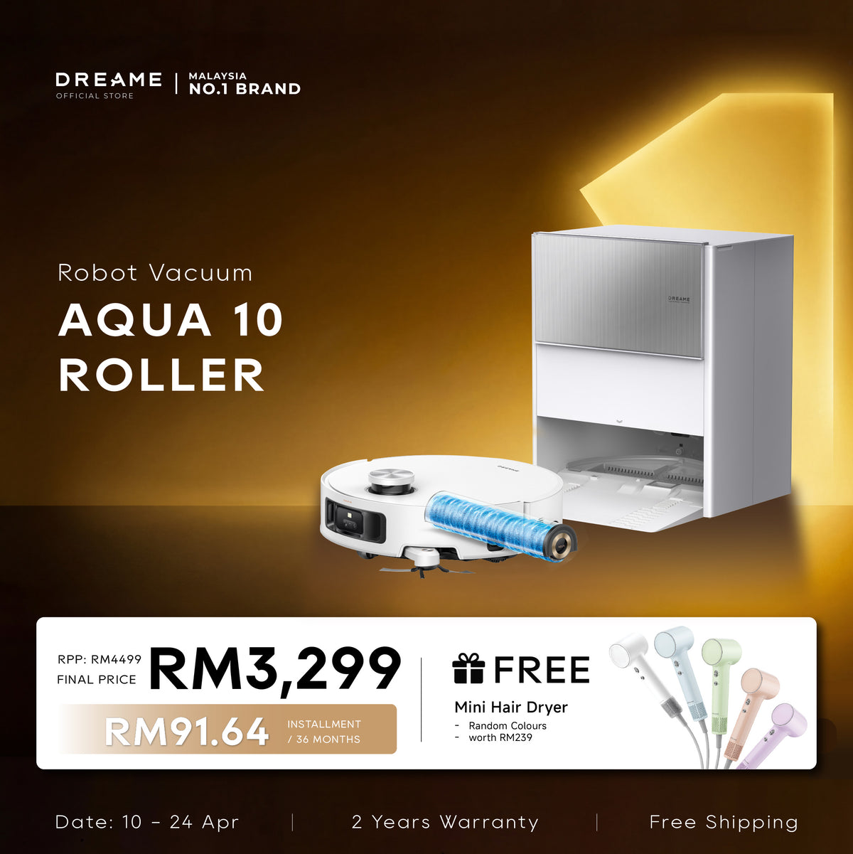 Dreame Aqua 10 Roller Robot Vacuum